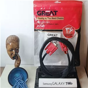 کابلVGA به VGAنویز گیر دار 5 متری مدل GREAT+هدیه