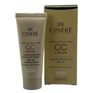 سی سی کرم (CC Cream) سینره مدل Mediumپوششدهنده لک و اصلاحکننده رنگحجم 40 میلیلیتر 
