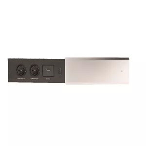 پریز برق یک طرفه اسلاید بازشو مدل اسلیم پلاس رنگ مشکی (2 سوکت برق و 2 پورت USB) فانتونی کد N325