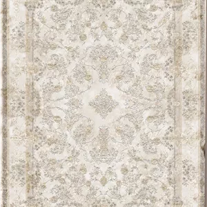 زیر سفره ای مخمل پورشه طرح گلدار کرم کد tbt-f13073