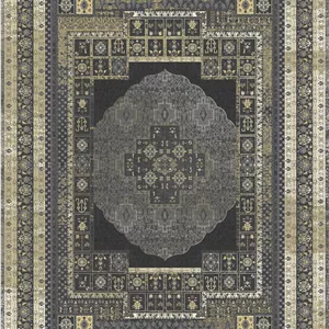 زیر سفره ای مخمل پورشه طرح سنتی خاکستری بژ فرمهر کد tbt-f13828