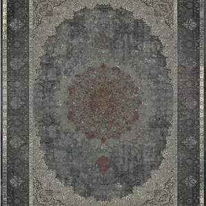 زیر سفره ای مخمل پورشه طرح کلاسیک خاکستری فرمهر کد tbt-f13016