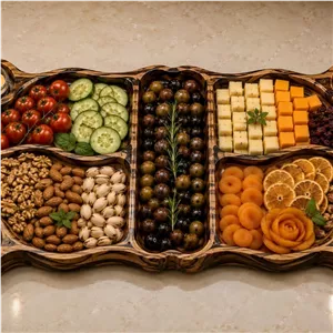 مزه خوری چوبی دفرمه ،مزه خوری زیبا، اردو خوری،مزه خوری چوبی دست ساز