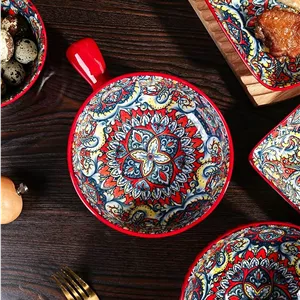 تابه سرو سرامیکی گرد لوتوس