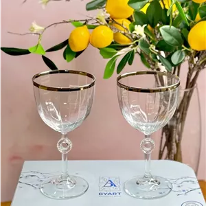 گیلاس خوری وبستنی خوری 6 تایی لب نقره ای