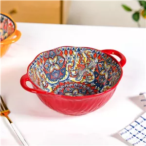 کاسه دسته دار سرامیکی لوتوس