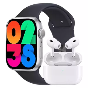 ساعت هوشمند ورنا مدل W45 Max with Airpod pro به همراه هدفون بلوتوثی