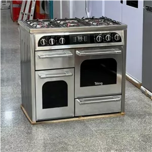اجاق گاز پنج شعله تکنو اجاق گاز نما استیل چهار درب اجاق گاز با رویه استیل و چدن های محکم ارسال رایگان