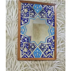 قاب آینه vitray طرح مراکشی سایز 50 در 70 قاب کاملا چوب