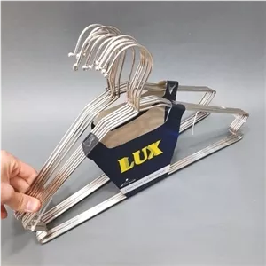 چوب لباسی استیل لوکس بسته 6 تایی ، جا لباسی استیل 6 عددی ، جا لباسی کمدی ، چوب لباسی لوکس LUX