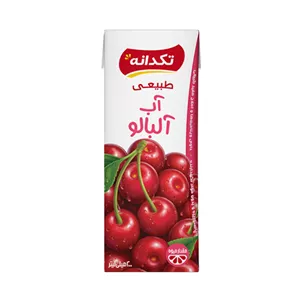 آب میوه آلبالو تکدانه حجم 200 میلی لیتر
