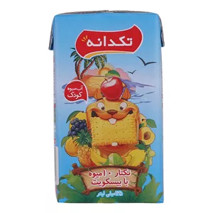 آبمیوه ده میوه به همراه بیسکوییت تکدانه - 125 میلیلیتر