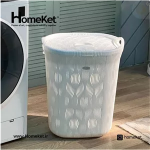 سبد رخت فلورا چرخ دار ( هومکت)