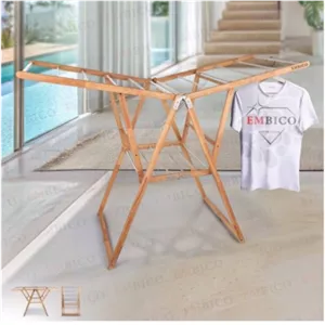 بند رخت چوب استیل مدرن چوب راش امبیکو Embico(پس کرایه)
