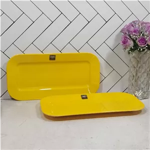 D3819 دیس کباب و سوشی زرد ملامین پردیس ماهان(12) ارسال نیمه رایگان