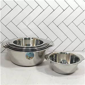 سرویس لگن 6 پارچه دسته دار استیل ZB-1506 با جعبه زومبا (1) ارسال نیمه رایگان
