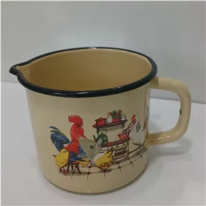 نیم پارچ لعاب روسیه طرح خروس کتاب خوان