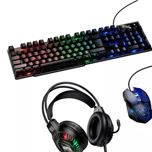 ست گیمینگ برند هوکو مدل DI86 با نورپردازی RGB
