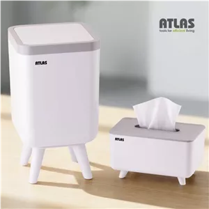 سطل و دستمال پایه بلند اکونومی اطلس مدل ژیوار