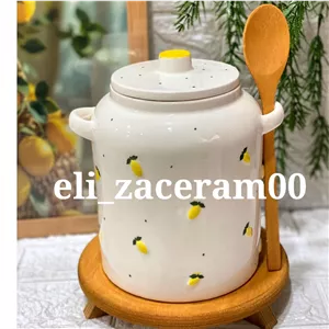 بانکه روغن جامد سرامیکی طرح لیمو برجسته 3 کیلو