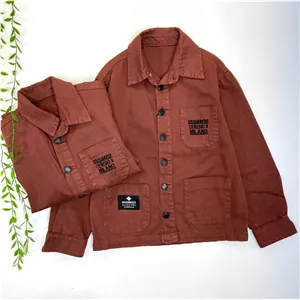 کت جین اسپرت دخترانه و پسرانه رنگ عنابی جنس جین ترک