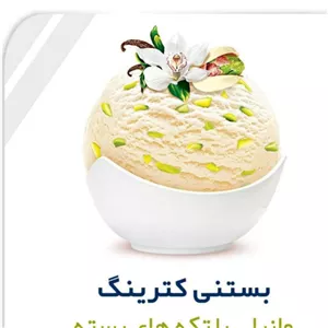 بستنی کترینگ 3 کیلویی ویژه وانیل خلال پسته میهن(بسته 2 عددی)