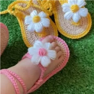 صندل بچگانه بافتنی ، صندل نوزاد