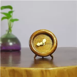ساعت رومیزی چوبی (دستساز )