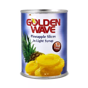 کمپوت آناناس گلدن ویو 565 گرمی golden wave اورجینال