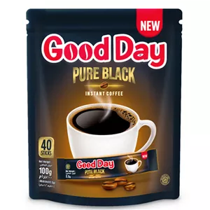 قهوه فوری گوددی مدل پور بلک Pure Black بسته 40عددی اورجینال