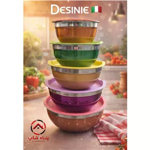 لگن 5 تیکه استیل برند دسینی (پس کرایه) 