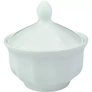قندان 6 چینی زرین سری لاله طرح سفید درجه عالی (پس کرایه)
