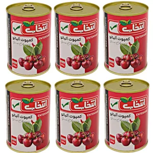 کمپوت آلبالو انتخاب - 380 گرم بسته 6 عددی