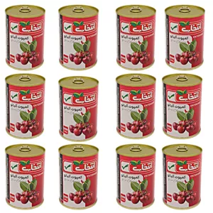 کمپوت آلبالو انتخاب - 380 گرم بسته 12 عددی