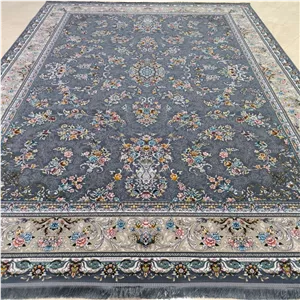 فرش ماشینی700شانه اصل طرح آیلین دودی طوسی