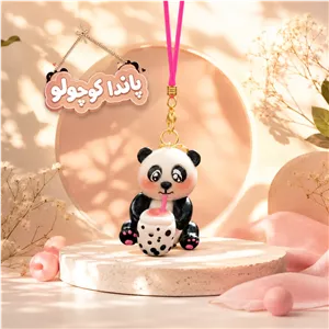 آویز آینه خودرو طرح پاندا فانتزی  آویز دکوری ماشین و کوله