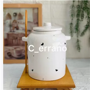 بانکه روغن جامد سرامیکی طرح قلب 3 کیلویی 