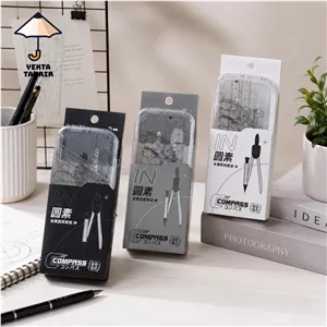ست 7 عددی پرگار و خط کش و نقاله و گونیا (ست رسم) سری کلاسیک برند کمپاس COMPASS