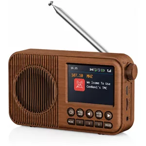 رادیو قابل حمل DR112T رادیو دیجیتال FM AM SW با بلوتوث، پخش MP3 و باتری شارژی