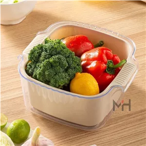 آبکش لگن دو عددی جعبه دار آبکش و لگن جنس اکرولیک نشکن