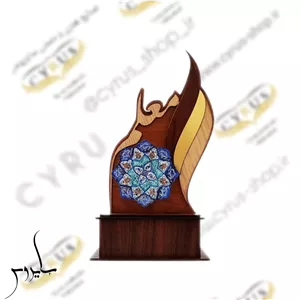 تندیس و هدیه روز معلم تندیس مینا کاری برای معلم صنایع دستی سایروس  