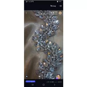 اپلیکه دستدوز برا لباس مجلسی