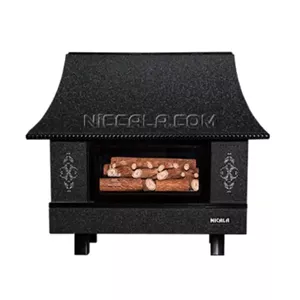 بخاری گازی شومینه ای نیک کالا 25000 مدل ثمین MC25 مشکی کروکودیلی