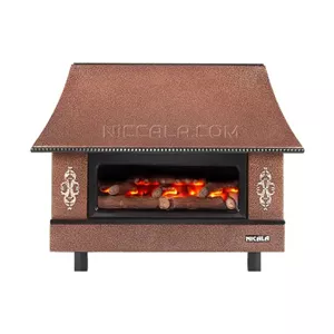 بخاری گازی شومینه ای نیک کالا 28000 مدل زرین MC28 مسی چکشی