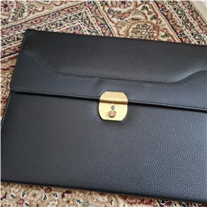 کلاسور چرم مشکی دانشجویی 