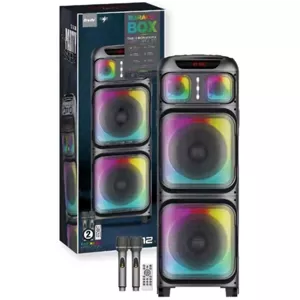 اسپیکر دوبل Brodu iKaraoke BTS-2171 - 12 اینچ باتری 7000 RGB کارائوکه 