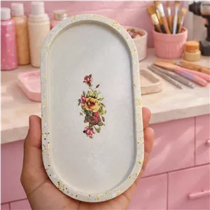 سینی بیضی کوچک (زیر لیوانی و زیر گلدانی و جاجواهری)