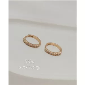 گوشواره حلقه ای نگین دار