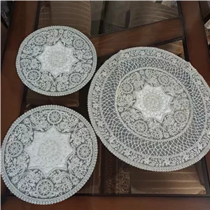 ست سه تیکه رومیزی گرد شاین دار
