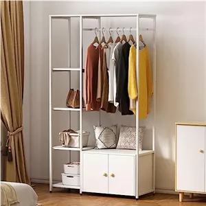 استند لباس و قفسه با درب کابینتی